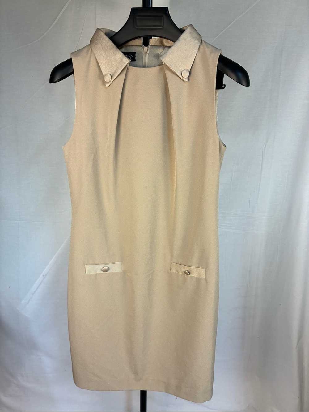 Marta Scarampi Satin Trim Sheath Dress M?